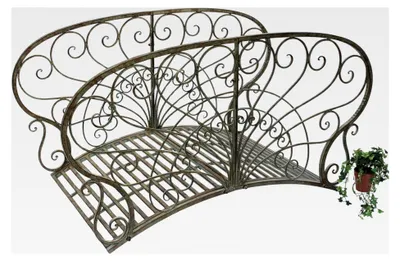 Produktbild von Gartenbrücke aus Metall mit Geländer 150 cm