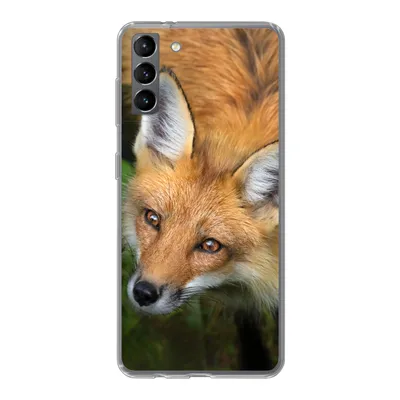 Produktbild von MuchoWow® Handyhülle Schutzhülle Hülle für Samsung Galaxy S21 Plus Fuchs - Grün - Orange Silikon Softcase Handy Hülle - Handy-Tasche