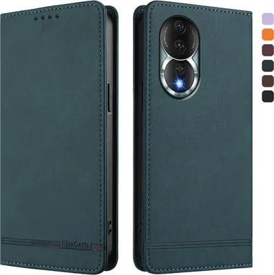 Produktbild von Hülle für Honor 80, Retro Kunstleder Ständer Klapphülle mit Kartenfächer und Magnetische Grün