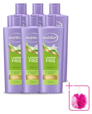 Immagine prodotto di 6 flaconi di shampoo Andrélon per capelli lunghi, 400 ml ciascuno, confezione risparmio, 6 pezzi