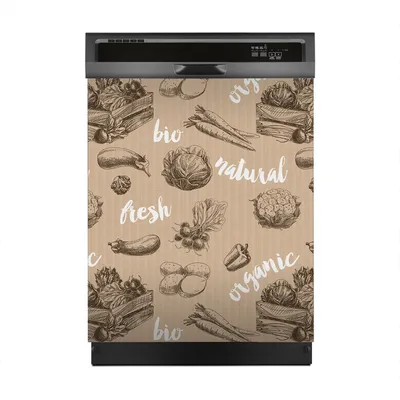 Produktbild von Aufkleber sticker 60x70 cm Dekorative folie Spülmaschine - Gemüse retro Essen