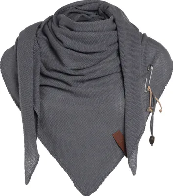 Produktbild von Knit Factory Lola Dreieckstuch - Med Grey - 190x85 cm