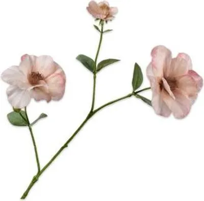 Productafbeelding van Kunstbloemen van Silk-ka – Lisianthus takken van zijde, crèmekleurig-roze, 72 cm, 2 stuks