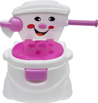 Obrázok produktu pre Detský nočník 2 v 1 – tréningová stolička – prenosný – do 60 kg – 6 mesiacov – 5 rokov – 36 × 30 × 42 cm – plast – ružová