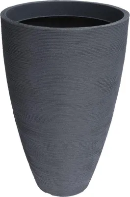 Immagine prodotto di Fioriera Vaso rotondo alto in plastica 45x69cm antracite Vaso per piante Fioriera