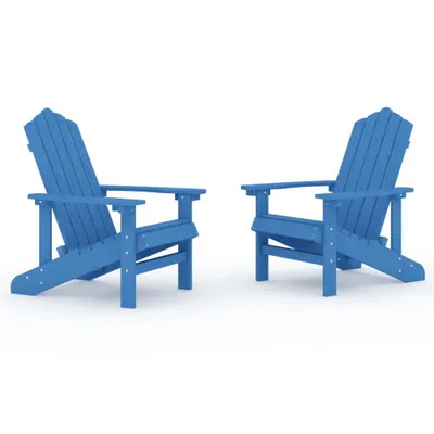 Zdjęcie produktu dla Krzesła ogrodowe Adirondack, 2 szt., HDPE, niebieskie