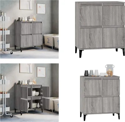 Produktbild von vidaXL Sideboard Grau Sonoma 60x35x70 cm Holzwerkstoff - Sideboard - Sideboards - Schrank - Aufbewahrungsschrank