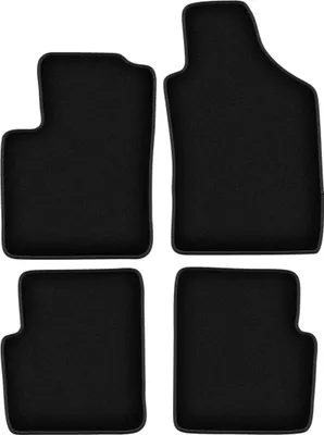 Produktbild von Wielganizator Velours-Autoteppiche – passend für Lancia Ypsilon III (Schrägheck, Bj. 2011-) –  schwarz, passgenau, mit Befestigungen set 4 Stk.