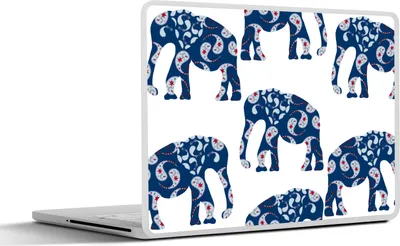 Produktbild von MuchoWow® Laptop Aufkleber Sticker Cover Elefant - Tier - Muster 40x30 cm - Laptop Dekoration - Selbstklebend