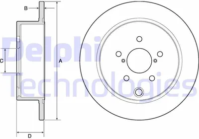 Produktbild von 2x DELPHI Bremsscheibe BG4776C für SUBARU FORESTER (SJ) XV (_GP_) XV (GT) 63 5mm