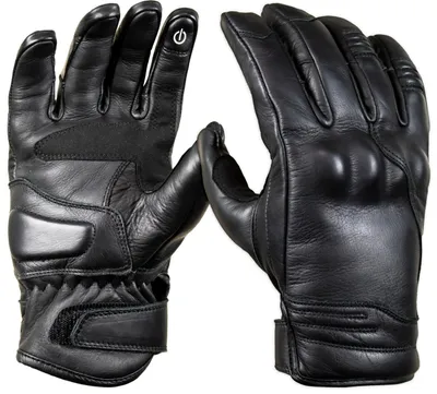 Produktbild von MDM Biker Handschuhe Herren Leder Knöchelschutz Rutschfest Retro Motorrad(S)