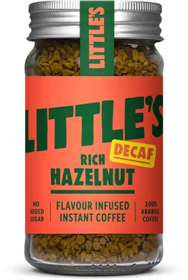 Produktbild von Koffeinfreier aromatisierter Instant-Kaffee Little’s Decaf Rich Hazelnut, 50 g