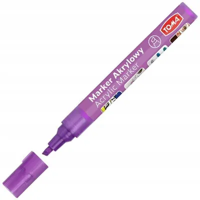 Obrázek produktu pro TOMA Akrylový umělecký marker, šikmý hrot, metalický fialový