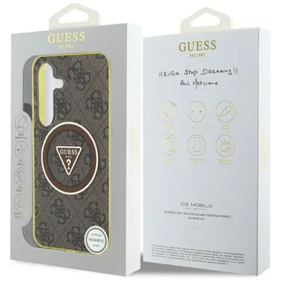 Obrázek produktu pro Pouzdro GUESS passend für SAMSUNG S25 GUHMS25SHG4PRTGW (Magnetic IML Metal Glitter 4G Circle Triangle) hnědé