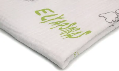 Produktbild von Baumwoll Musselin Stoff mit Aufdruck, Double Gauze, Teddybären mit Aufschriften 50 x 130 cm