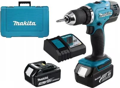 Produktbild von Makita DDF453RFE, Handbohrmaschine, Schwarz, Blau, 1,3 cm, 3,6 cm, 1,3 cm, 1,5 mm