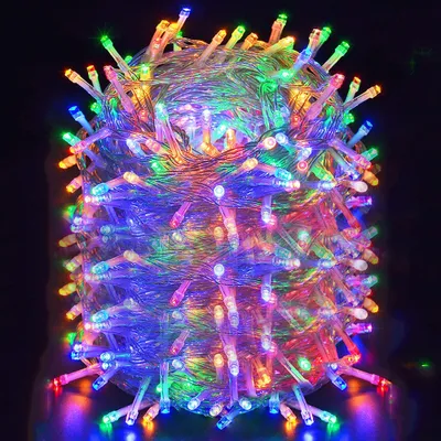 Produktbild von 100M 2000LEDs, 8 trybów świecenia, wodoodporne lampki choinkowe LED IP44, zewnętrzne oświetlenie ogrodowe, oświetlenie do dekoracji wnętrz, oświetlenie imprezowe, kolorowe