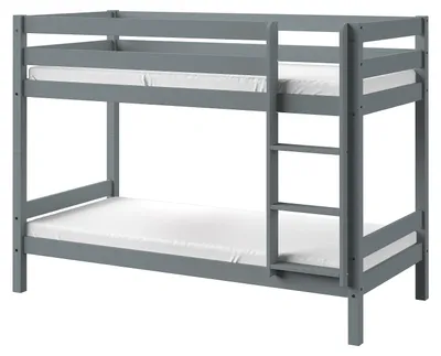 Produktbild von Masseno Etagenbett SVENO 90x190 cm mit Rausfallschutz, Kinderbett mit Leiter für Mädchen und Jungs, Stockbett,Anthrazit