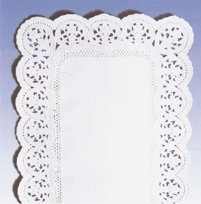 Produktbild von Demmler Spitzenpapier Blüte 40x30cm weiß 6St -Tortenspitzen rechteckig