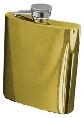 Produktbild von Edelstahl Flachmann 210 ml Elegant für die Reise Gold Gentelo