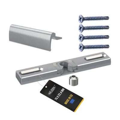 Produktbild von NAJDER Fenster-Balkongriff mit beweglichem Riegel, Korrosionsbeständig, Eloxiert, mit Aluminium, mit Befestigungsschrauben, Set, , (Farbe: F1 matt)