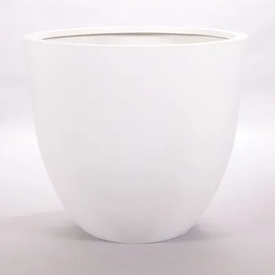 Produktbild von Elegant Einrichten | Pflanzkübel | Fiberglas | rund konisch | D90xH80cm | perlmutt weiß.