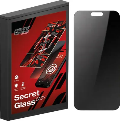 Produktbild von Hybrides Sichtschutzglas für iPhone 17, Grizz SecretGlass Easy mit Applikator, 2 Stück, Matt