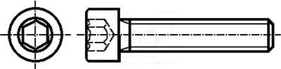 Produktbild von 100x Schraube HEX 5mm Zink 1004336 Schraubenbolzen M6x20 Sechskant Kopf: Zylinder 1