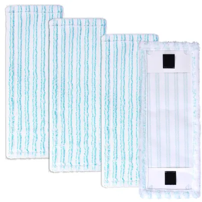 Produktbild von 4 Stück Wischbezug für Leifheit Clean Twist M Ergo 2.0 Bodenwischer, 2 Arten Mikrofaser System Ersatzbezug für alle Böden.