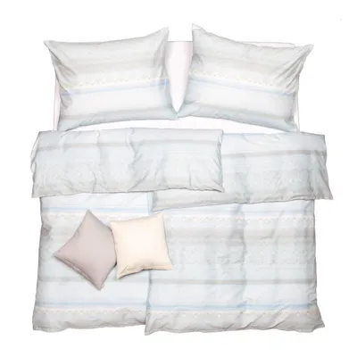 Obrázek produktu pro SCANquilt povlečení SATÉN elisa šedomodrá 100% dlouhovlákná česaná bavlna 240 x 200/2 x 70 x 90 cm