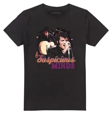 Immagine prodotto di Maglietta Elvis Presley - "Suspicious Minds" da uomo/donna unisex TV33580 (L) (nera)
