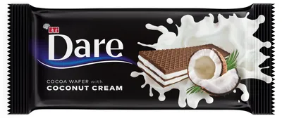 Zdjęcie produktu dla DARE - Kakaowy wafel z kremem kokosowym - 142 g