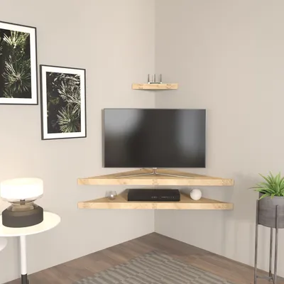 Image de Skye Decor, Mensi - Chêne, Meubles TV, Chêne, Panneau de particules mélaminé, 120 x 5 x 49 cm