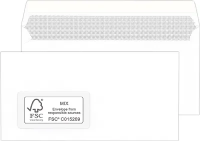 Produktbild von MAILmedia Briefumschläge DIN lang haftklebend weiß mit Fenster 500 Stück