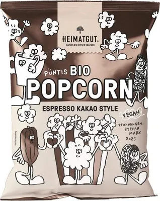 Produktbild von Heimatgut  Püntis Popcorn Espresso Kakao Style 75g