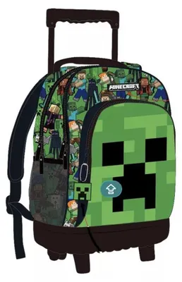 Obrázek produktu pro Prémiová školní taška na kolečkách Minecraft Face, taška 44 cm
