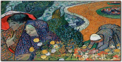 Produktbild von Coloray Bild aus Leinwand 100x50 Leinwand Dekoration - Garten in Etten Van Gogh