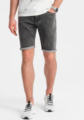 Obrázek produktu pro Ombre Clothing Pánské džínové kraťasy Marku šedá M