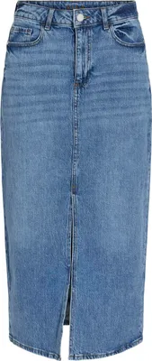 Produktbild von VILA Jeansrock Midi hohe Taille Frontschlitz Regular Fit Größe: 44