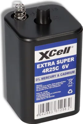 Immagine prodotto di XCell Extra Super 4R25 6V-Block Batterie (67x 67x115 mm, 340 g, 9500 mAh) 131256
