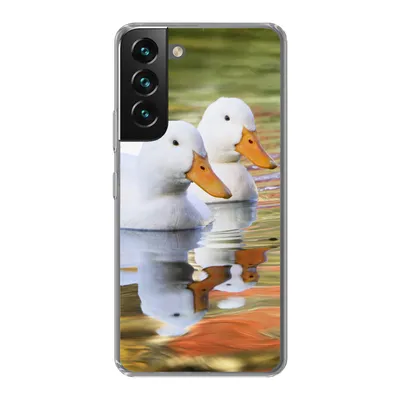 Produktbild von MuchoWow® Handyhülle Schutzhülle Hülle für Samsung Galaxy S22 Enten - Wasser - Spiegelung - Familie Silikon Softcase Handy Hülle - Mobiltelefonhülle