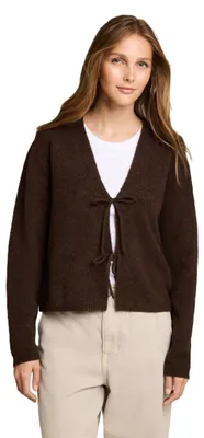 Produktbild von TOM TAILOR Denim Damen Strickjacke mit Schleifendetail