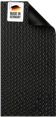 Produktbild von Gummiplatte Stern 6 mm schwarz – rutschfest, robust, 250x500 mm – für Langsohlen, Halbsohlen und Absatzgummis