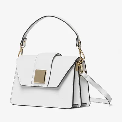 Image de Sac bandoulière Marc Ellis, 100% cuir de vachette, couleur beige nude, élégant et polyvalent