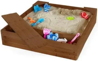 Produktbild von Sandkasten mit Staufach braun