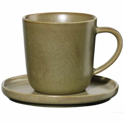 Obrázok produktu pre ASA Selection miso cup Espressotasse mit Unterer, Espresso Tasse, Kaffeetasse, Untertasse, Porzellan, Gelb, 80 ml, 19011194