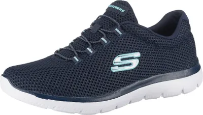 Produktbild von Skechers Damen Summits 12985 Turnschuhe, Navy Mesh/ White Trim, 40 EU