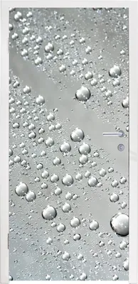 Obrázok produktu pre MuchoWow® Tapety na dvere - Samolepiaca fólia na dvere - Kov - voda - sivá - 205x75x0.1cm - Plagát na dvere - Samolepiaca fólia na dvere