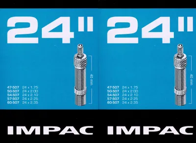 Produktbild von 2x Impac 24 Zoll DV Schlauch Dunlop Blitz Ventil 47 - 60 507