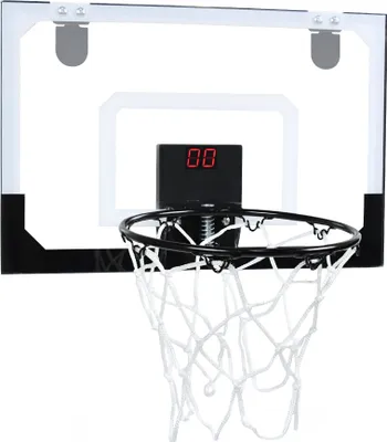 Obrázok produktu pre JNGLGO basketbalový kôš pre deti, basketbalový kôš s elektronickou tabuľou, nástenný mini basketbalový kôš s loptou a LED displejom, 46x33x9cm